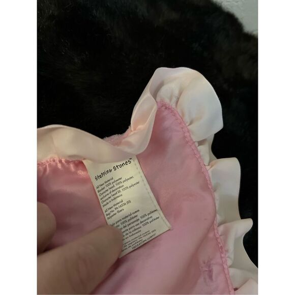 Stepping Stones Pink Bear Soft Satin Trim and Back Security Blanket Lovey - Picture 4 of 4